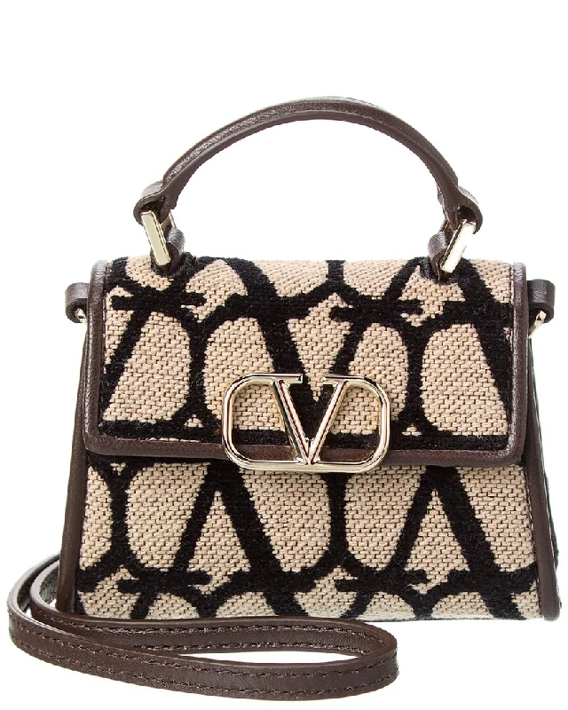 Valentino VSLING Toile Iconographe Canvas & Leather Shoulder Bag