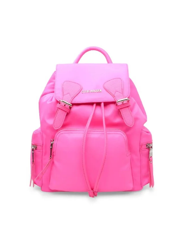 Wild Pocket Backpack in Neon Pink