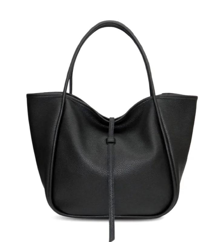 Women's Ellis Hobo Tote In Black Buffalo Cowhide