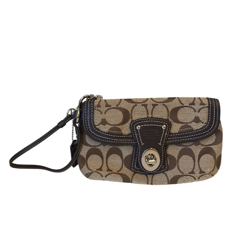 Wristlet Designer By Coach In Brown, Size:Medium